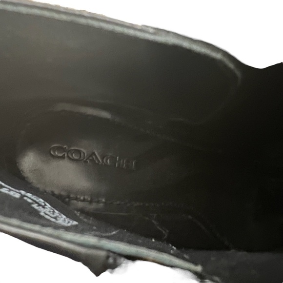 COACH Delaney Signature Buckle Bootie Heel in Classic Black Leather Size 10 - Picture 9 of 10